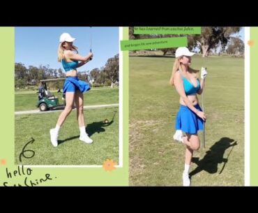Angel girl Tee Time#golf-girl #golf