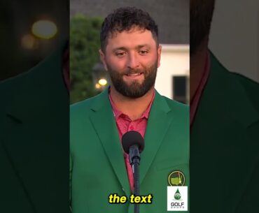 The Hilarious Story and Heartwarming Request from Green Jacket Winner Jon Rahm #Shorts