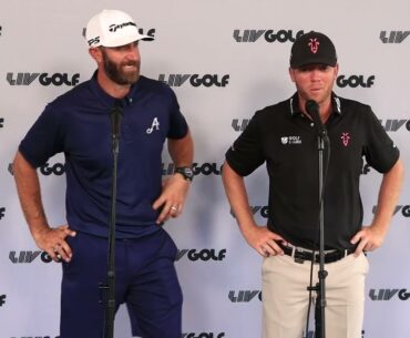 Dustin Johnson & Talor Gooch Friday Press Conference 2023 LIV Golf Tulsa · Round 1