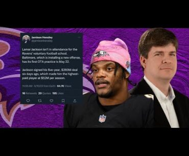 Jamison Hensley reports that Lamar Jackson is absent from voluntary training...SMH!!! #281!!!
