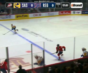 Saskatoon Blades Trevor Wong limits time and space on Connor Bedard