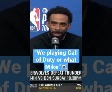 Karl-Anthony Towns asks Mike Conley to play COD after their win over OKC🤣