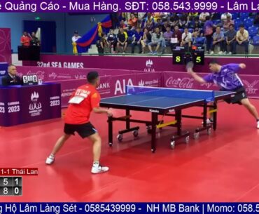 Đinh Anh Hoàng (VIE) vs Sarayut Tancharoen (THA) | Vòng Bảng Đồng Đội Bóng Bàn Sea Games 32