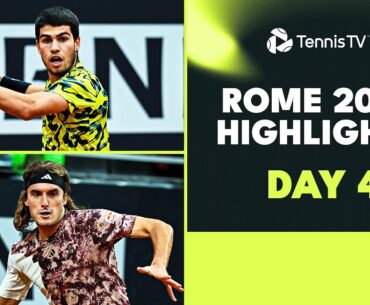 Alcaraz Makes Rome Debut; Tsitsipas & Rublev Start Campaigns | Rome 2023 Highlights Day 4