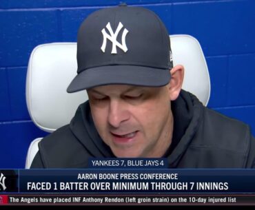 Aaron Boone breaks down win over Blue Jays