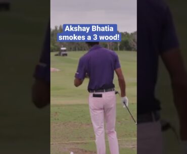 Akshay Bhatia smokes a 3 wood! #golf #akshaybhatia #pgatour
