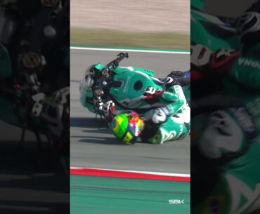 Granado crashes out of FP3 💥 | #CatalanWorldSBK