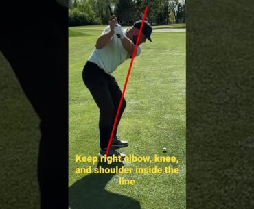 Keep the right elbow inside to stop the flip