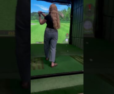 Swing! Virtually golf! #girls #girl #instadaily #fyp #shorts #shortvideo #youtubeshorts #foryou