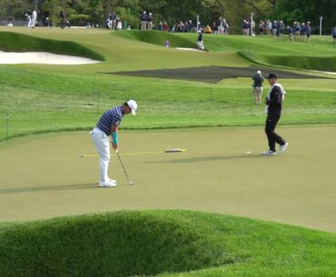 Avec Tom Kim sur le parcours  - Golf - USPGA