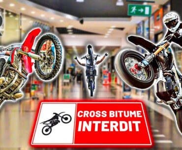Crossbitume dans des centres commerciaux ! Le plus gros backflip de l’histoire du VTT !