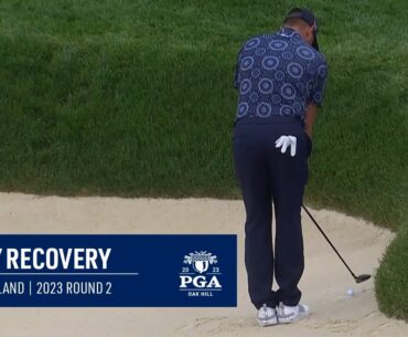 Gary Woodland Purposefully Stays in Bunker Then Holes Out! | 2023 PGA Championship