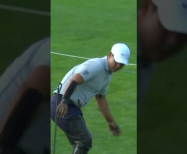 Tom Kim Take Mud Bath Mid-Hole at PGA Championship #shorts