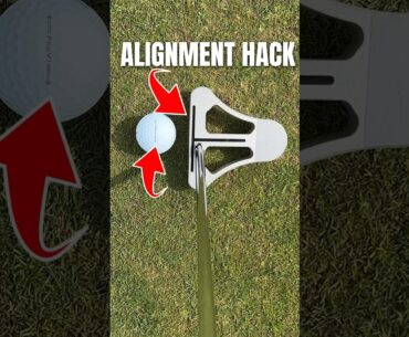 ALIGNMENT HACK! I use this to hole MORE PUTTS #golf #golfswing #golftips #golfcoach #golftip #tip