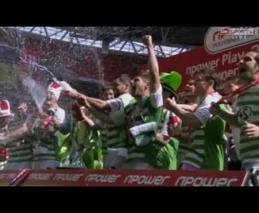 Yeovil promoted to the Championship - League One Playoff Final v Brentford 2012/13