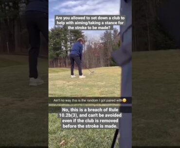 No Setting Down Object - Golf Rules Explained