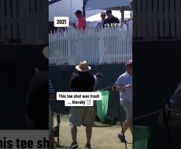 Never forget when Sebastian Muñoz sent his tee shot straight into the bin 😂