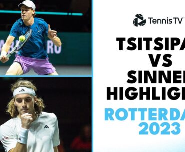 Stefanos Tsitsipas Battles Jannik Sinner | Rotterdam 2023 Highlights