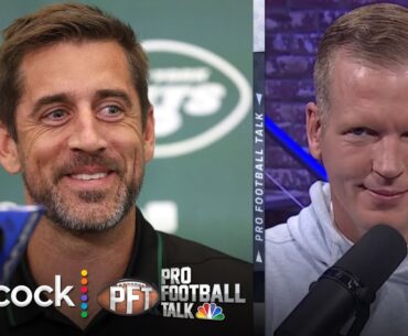 Aaron Rodgers makes statement being at first day of Jets OTAs | Pro Football Talk | NFL on NBC