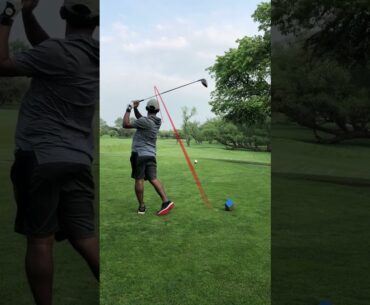 Driving the green Challenge  285 yards Par4 -wind is helping #golf Pls Subscribe