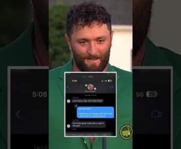 Zach Ertz Text Exchange with Jon Rahm During the Masters