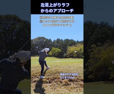 左足上がりのアプローチ #ゴルフ