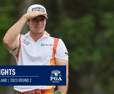 Viktor Hovland Hits 3-Under Par 67 For Lead | Round 2 | 2023 PGA Championship