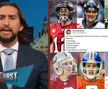 FIRST THINGS FIRST | Mahomes' Top 5 QBs: Bady, Peyton, Rodgers, Montana & Marino/Elway - Nick reacts