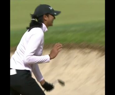 Aditi Ashok bunker brilliance to eagle the 18th in Jeddah!