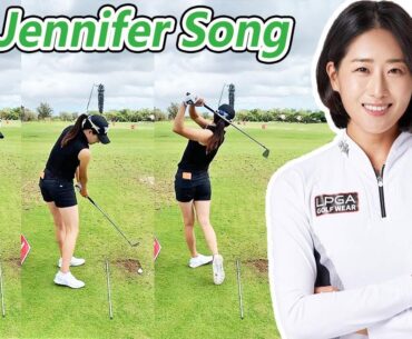 Jennifer Song ジェニファー・ソン 米国の女子ゴルフ スローモーションスイング!!!