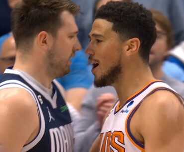 Devin Booker and Luka Doncic get into it after Luka misses game tying shot