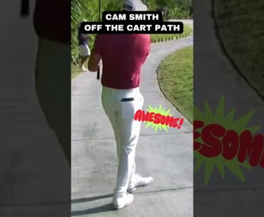 Cam Smith off the cart path  🫣🫣
