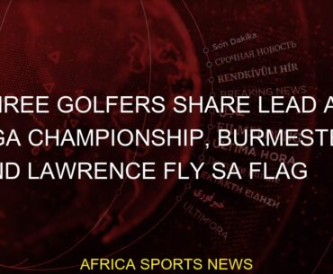 #Lawrence #championship #hovland #Burmester #golfers #flag #viktor #golf #Three #lead #share #Champi