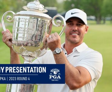 Brooks Koepka Lifts the Wanamaker Trophy | 2023 PGA Championship