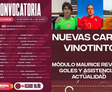 NUEVAS CARAS VINOTINTO: CONVOCATORIA MÓDULO SUB 23 EN EUROPA // GOLES Y ASISTENCIAS + ACTUALIDAD