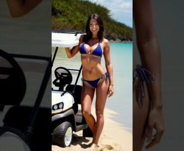 Bikini Golf Girls on the beach