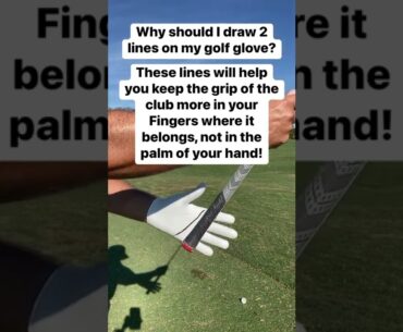 Draw 2 lines on your golf glove! #shorts #golf #golftips #golfinstruction #golflesson