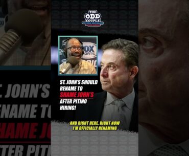 Rob Parker St John's Should Change Their Name to SHAME JOHN'S After Rick Pitino Hiring #shorts
