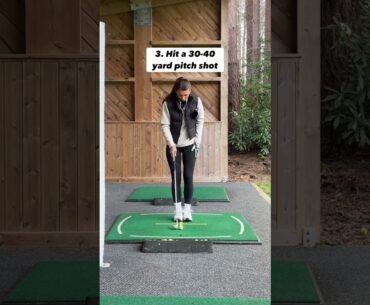 drill I’m practicing for 30-50 yard pitch shots - @meandmygolf #golf #shorts #golftips #golfgirl