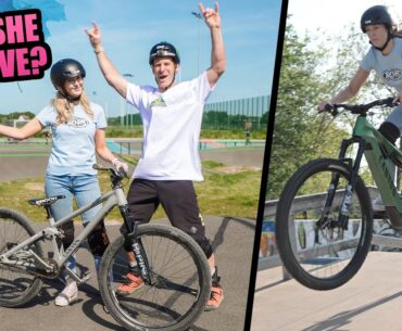 MY GIRLFRIEND COMES ON HER FIRST URBAN MTB FREERIDE SESSION!