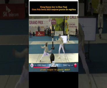Hong Haeun Kro vs Shao Yaqi Gran Prix Seoul 2023 best fencing points