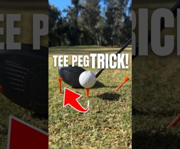 I GUARANTEE YOU WILL NEVER MISS THE MIDDLE AFTER USING THIS TEE PEG TRICK #golf #golfswing #golftiP