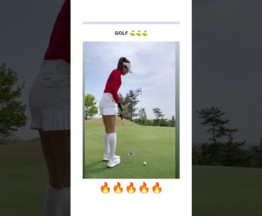 New awesome golf girl playing golf in morning 🌄 🌅 #trending #golf #viral