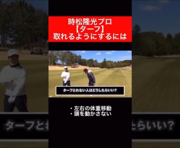 ターフを取るためのポイントです⛳️ #時松隆光 #ゴルフ対決 #源ちゃんねる #澤井瞳 #ターフ