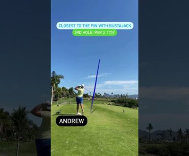Closest to the pin with @BustaJackGolf #golf #puntamita