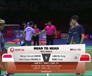 Marcus F Gideon/Kevin S Sukamuljo VS Liang Wei Keng/Wang Chang | Semifinal Thailand Open 2023