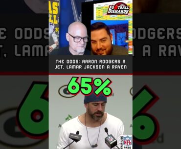 The Odds Aaron Rodgers as a Jet and Lamar Jackson as a Raven Fantasy Football #shorts