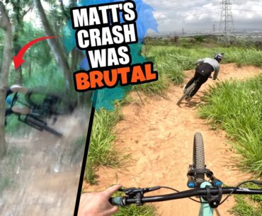 RIDING MTB WITH MATT JONES ENDS WITH BRUTAL CRASH!