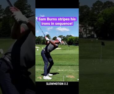 Sam Burns stripes his irons! #samburnsgolf #tomgillisgolf #golf
