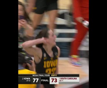 THE MOMENT CAITLIN CLARK & THE IOWA HAWKEYES DEFEATED NO. 1 SOUTH CAROLINA 🔥